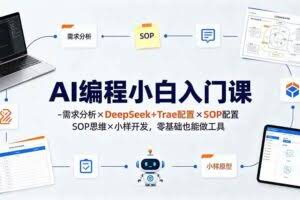 （19539期）AI编程小白入门课-需求分析×DeepSeek+Trae配置×SOP思维×小样开发，零基础也能做工具