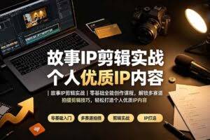 （19550期）故事IP剪辑实战｜零基础全能创作课程，解锁多赛道拍摄剪辑技巧，轻松打造个人优质IP内容