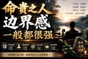 （19588期）付费文章：命贵之人，边界感一般都很强，从五大维度拆解建立强边界的实操方法