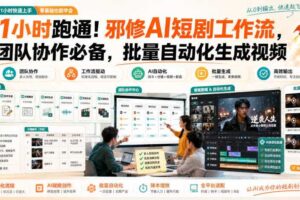 1小时跑通！邪修AI短剧工作流，团队协作必备，批量自动化生成视频