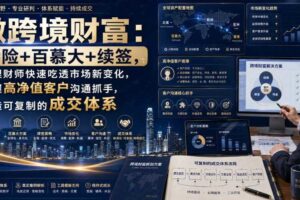 做跨境财富：港险+百慕大+续签，帮理财师快速吃透市场新变化，掌握高净值客户沟通抓手，打造可复制的成交体系