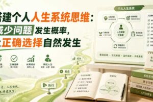 付费文章：搭建个人人生系统思维：减少问题发生概率，让正确选择自然发生