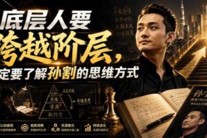 付费文章:底层人要跨越阶层,一定要了解孙割的思维方式