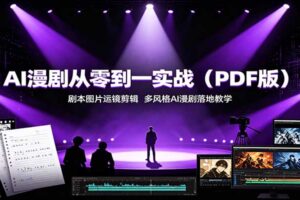 AI漫剧从零到一实战（PDF版）：剧本图片运镜剪辑，多风格AI漫剧落地教学