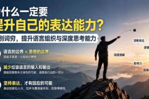 （20070期）付费文章：为什么一定要提升自己的表达能力？告别词穷，提升语言组织与深度思考能力