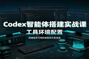 Codex智能体搭建实战课：工具环境配置，自定义技能开发，多业务自动化教学