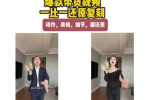 AI带货视频复刻，一比一还原加二创，动作，表情，细节，都还原，新手也能直接套用