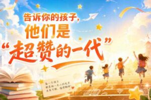 某付费社群专属文章：告诉你的孩子，他们是“超赞的一代”。