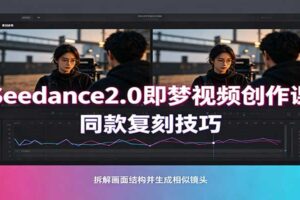 Seedance2.0即梦视频创作课:剧本式视频制作,同款复刻技巧,多行业案例落地教学