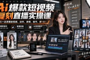 天诺老吴Ai爆款短视频复刻直播实操课，一比一还原爆款视频，动作，表情，细节，都1比1