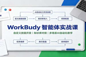 WorkBuddy智能体实战课：自定义技能开发，知识库对接，多场景AI自动化教学