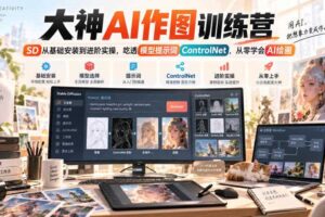大神AI作图训练营，SD从基础安装到进阶实操，吃透模型提示词ControlNet，从零学会AI绘画