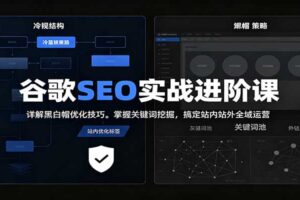 2026谷歌SEO实战进阶课：详解黑白帽优化技巧，掌握关键词挖掘，搞定站内站外全域运营