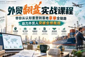 外贸翻盘实战课程，带你从认知重塑到落地拿单全链路，助力外贸人突破业绩瓶颈