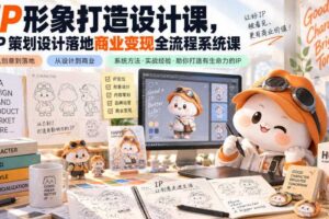 IP形象打造设计课，IP策划设计落地商业变现全流程系统课
