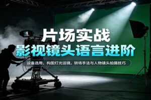 影视镜头语言进阶：设备选用，构图灯光运镜，转场手法与人物镜头拍摄技巧