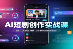 AI短剧创作实战课：借助AI工具生成修改剧本，实操手机端短剧发布全流程