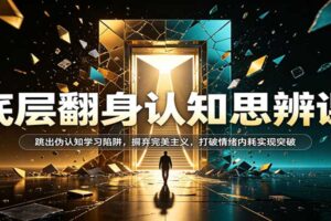 底层翻身认知思辨课:跳出伪认知学习陷阱,摒弃完美主义,打破情绪内耗实现突破