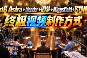 GPT-6 Astra+Blender+即梦+Higgsfield+Suno=终极视频制作方式!