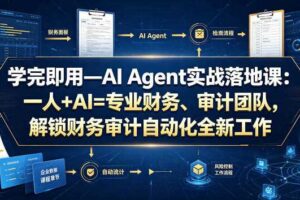 学完即用—AI Agent实战落地课：一人+AI=专业财务、审计团队，解锁财务审计自动化全新工作模式（更新0924）