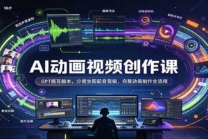 AI动画视频创作课:GPT撰写脚本,分镜生图配音剪辑,完整动画制作全流程