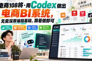 电商108将·用Codex做出电商BI系统,无需深厚编程基础,跟着做即可