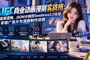 （20268期）AIGC商业动画漫剧实战班-更新：从底层逻辑、JSON分镜到Seedance2.0生成，掌握广告片与漫剧制作流程