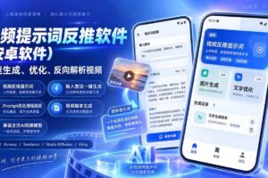 （20301期）视频提示词反推软件（安卓软件），快速生成、优化、反向解析视频