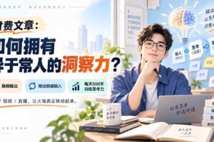 （20558期）付费文章：如何拥有异于常人的洞察力？