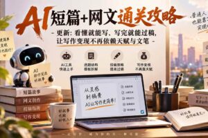 (20578期)AI短篇+网文通关攻略-更新0921:看懂就能写、写完就能过稿,让写作变现不再依赖天赋与文笔
