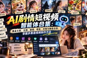 （20644期）【无水印】AI剧情短视频智能体合集：覆盖文案、生图、剧情、萌宠、共情与聊斋志怪，掌握多赛道视频制作方法