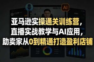亚马逊实操通关训练营，直播实战教学与AI应用，助卖家从0到精通打造盈利店铺（更新9月30日）