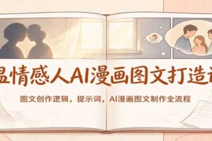 温情感人AI漫画图文打造课：图文创作逻辑，提示词，AI漫画图文制作全流程