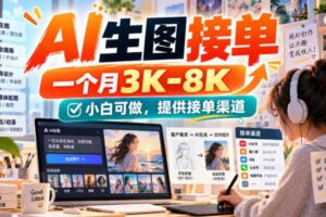 AI生图接单,一个月3K-8K,小白可做,提供接单渠道