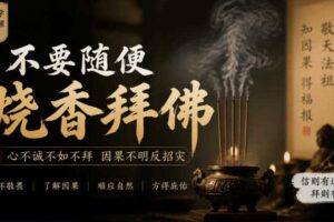 某公众号付费文章：玄学提醒：不要随便烧香拜佛