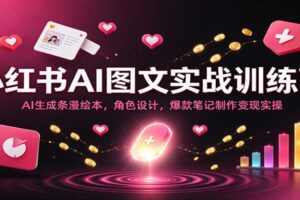 小红书AI图文实战训练营：AI生成条漫绘本，角色设计，爆款笔记制作变现实操
