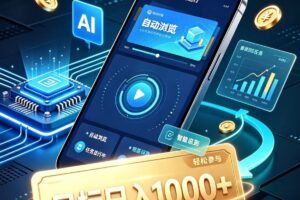 AI智能广告自动浏览项目，轻量操作稳定收益，低门槛自动挂机，闲暇时间轻松赚取收益
