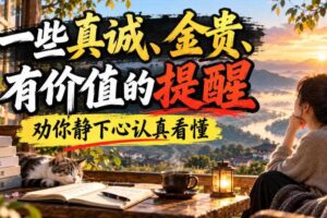 付费文章：一些真诚、金贵、有价值的提醒，劝你静下心认真看懂