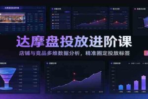 达摩盘投放进阶课：店铺与竞品多维数据分析，精准圈定投放标签