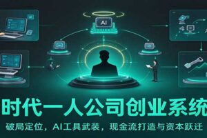 AI时代一人公司创业系统课：破局定位，AI工具武装，现金流打造与资本跃迁