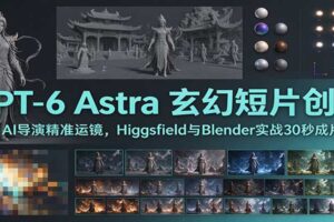 GPT-6 Astra 玄幻短片创作：AI导演精准运镜，Higgsfield与Blender实战30秒成片