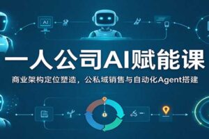 一人公司AI赋能课：商业架构定位塑造，公私域销售与自动化Agent搭建