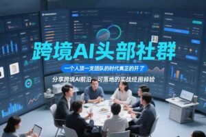 跨境AI头部社群,一个人顶一支团队的时代真正的开始了,分享跨境AI前沿,可落地的实战经验(更新261023)
