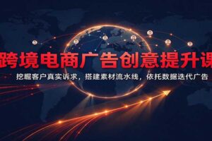 跨境电商广告创意提升课：挖掘客户真实诉求，搭建素材流水线，依托数据迭代广告