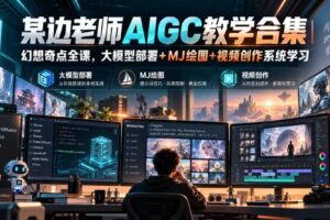 某边老师AIGC教学合集｜幻想奇点全课，大模型部署+MJ绘图+视频创作系统学习