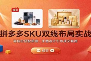 拼多多SKU双线布局实战：高低价搭配策略，主图设计引导成交套路