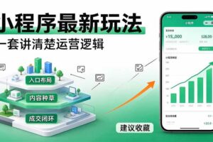 （20876期）微信小程序最新玩法   四种收益来源，单日收入400+